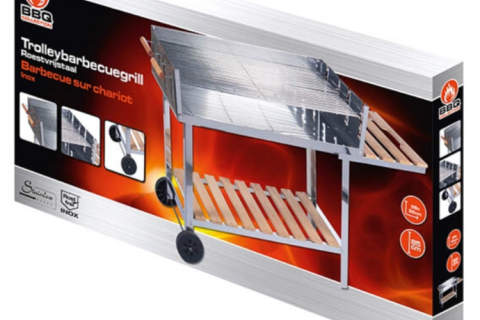 BBQ Trolley RVS 98x56x85cm