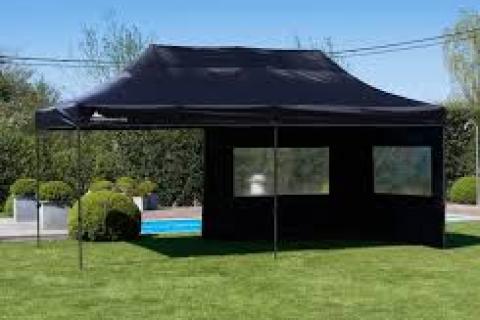 Aluminium Vouwtent 3m x 6m incl. wanden & verrijdbare hoes