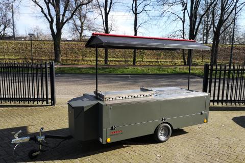 Grand Lux Barbecue aanhangwagen 2 x Europa 3 met 2 x bakplaat